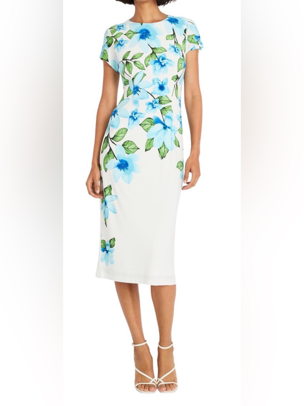 Maggy London Floral Sheath Midi Dress - NEW, size 6